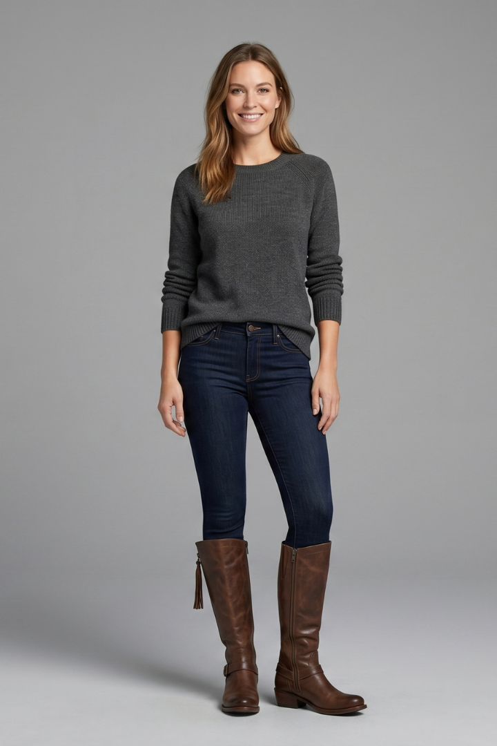 Kayla | Refined Fringe Knee High Boots with Block Heel