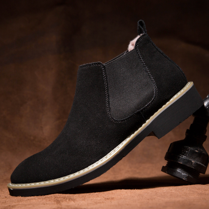 Keith | Polished Textured Slip-On Chelsea Boots