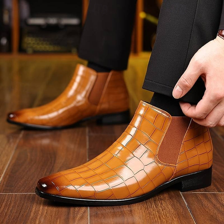 Keith | Relaxed Slip-On Chelsea Boots with Textured Finish
