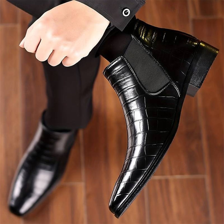 Keith | Relaxed Slip-On Chelsea Boots with Textured Finish