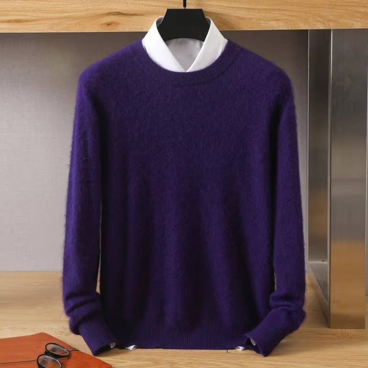 Kenneth | Ribbed Trim Crew Neck Pullover Mens Sweaters