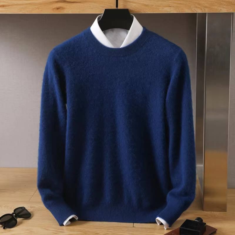 Kenneth | Ribbed Trim Crew Neck Pullover Mens Sweaters
