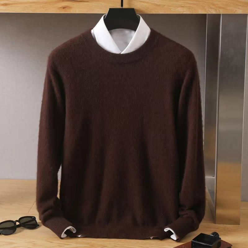 Kenneth | Ribbed Trim Crew Neck Pullover Mens Sweaters
