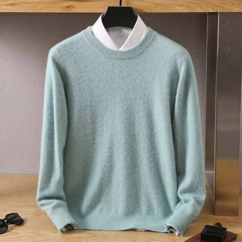 Kenneth | Ribbed Trim Crew Neck Pullover Mens Sweaters