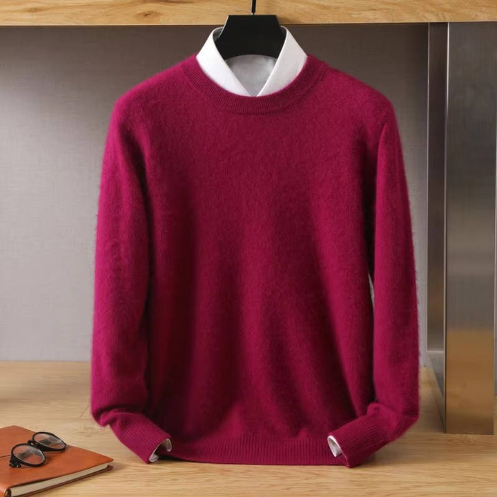 Kenneth | Ribbed Trim Crew Neck Pullover Mens Sweaters