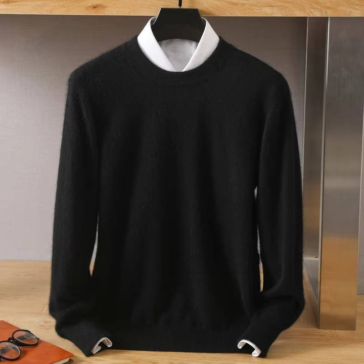 Kenneth | Ribbed Trim Crew Neck Pullover Mens Sweaters