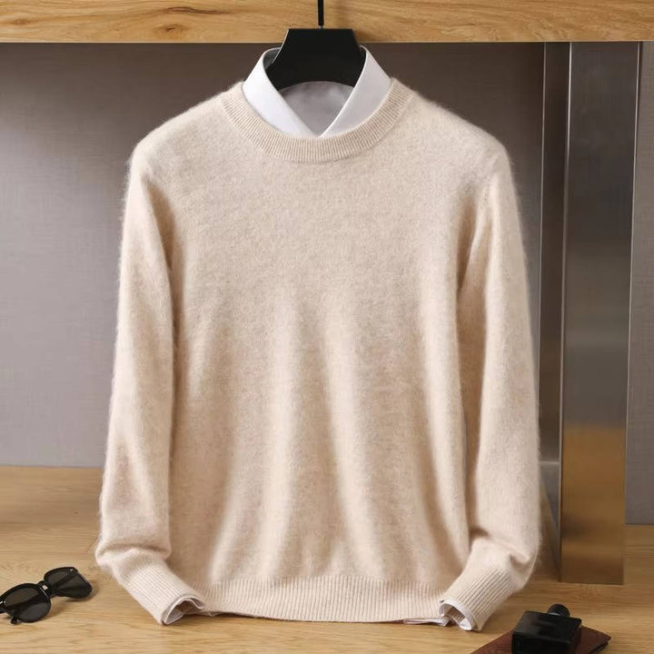 Kenneth | Ribbed Trim Crew Neck Pullover Mens Sweaters