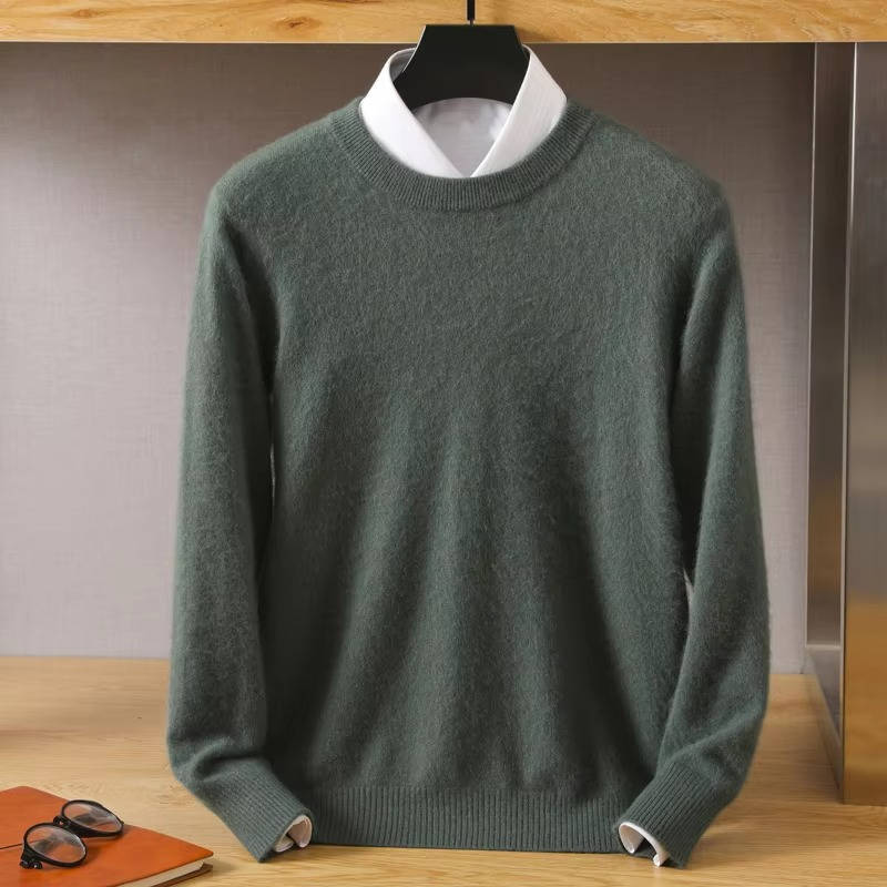 Kenneth | Ribbed Trim Crew Neck Pullover Mens Sweaters