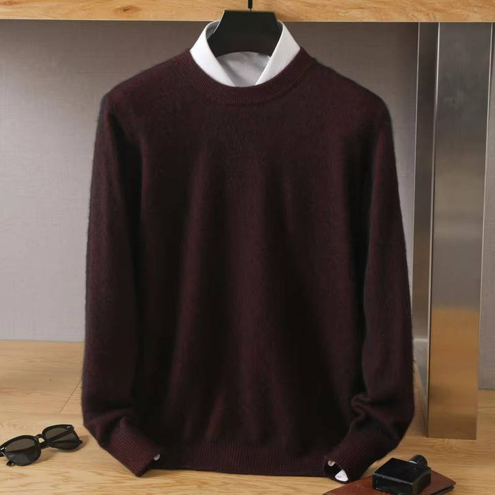 Kenneth | Ribbed Trim Crew Neck Pullover Mens Sweaters