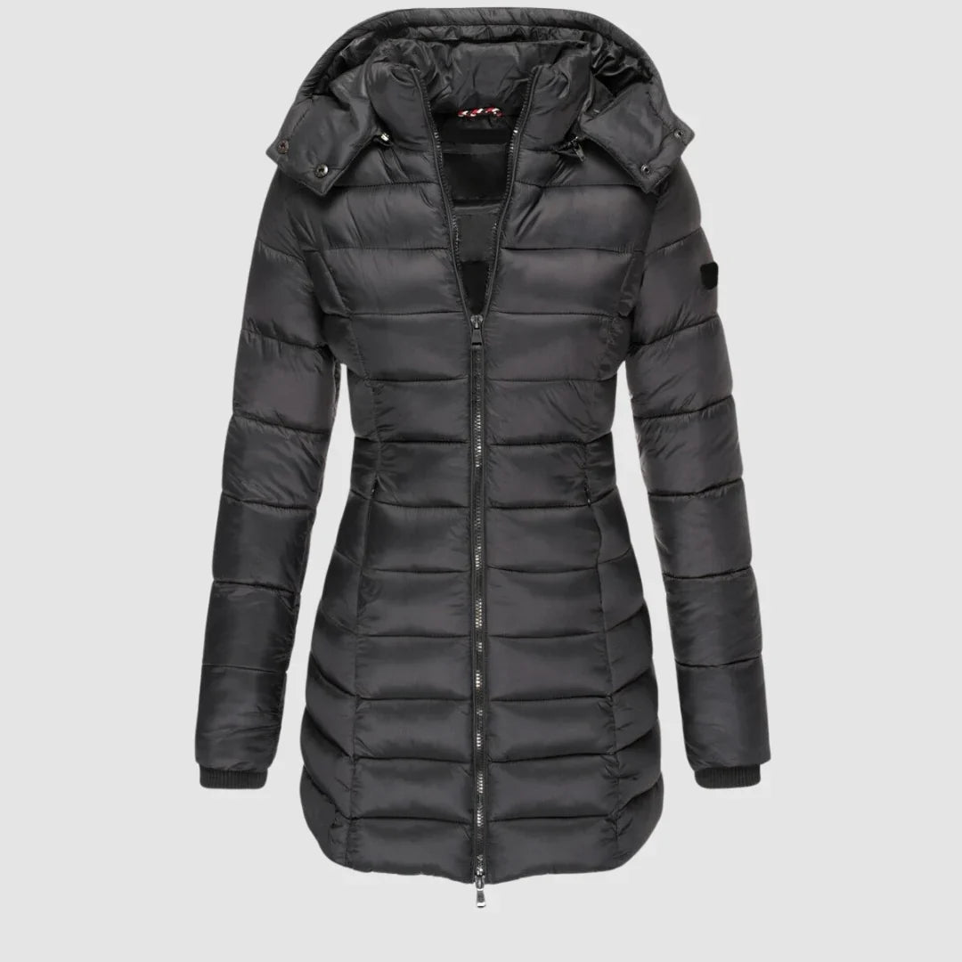 Kimberly | Chic Quilted Hooded Mid-Thigh Puffer Jacket
