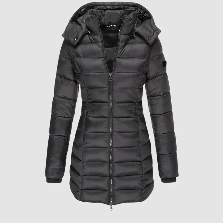 Kimberly | Chic Quilted Hooded Mid-Thigh Puffer Jacket