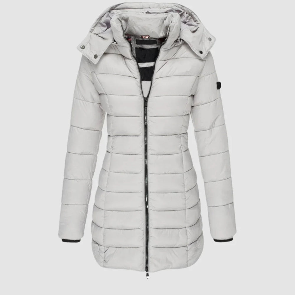 Kimberly | Chic Quilted Hooded Mid-Thigh Puffer Jacket