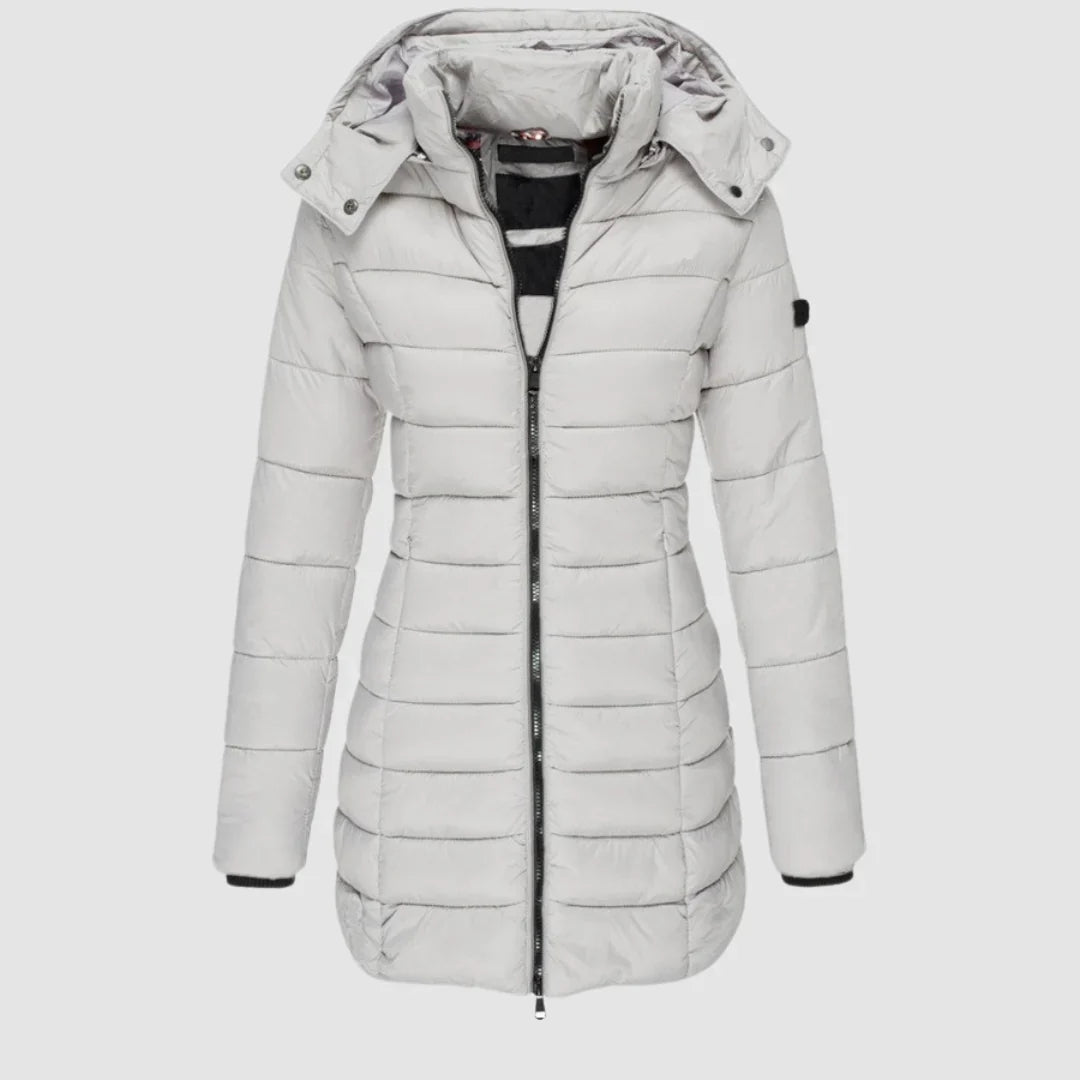 Kimberly | Chic Quilted Hooded Mid-Thigh Puffer Jacket
