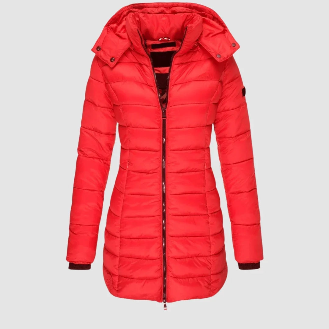 Kimberly | Chic Quilted Hooded Mid-Thigh Puffer Jacket