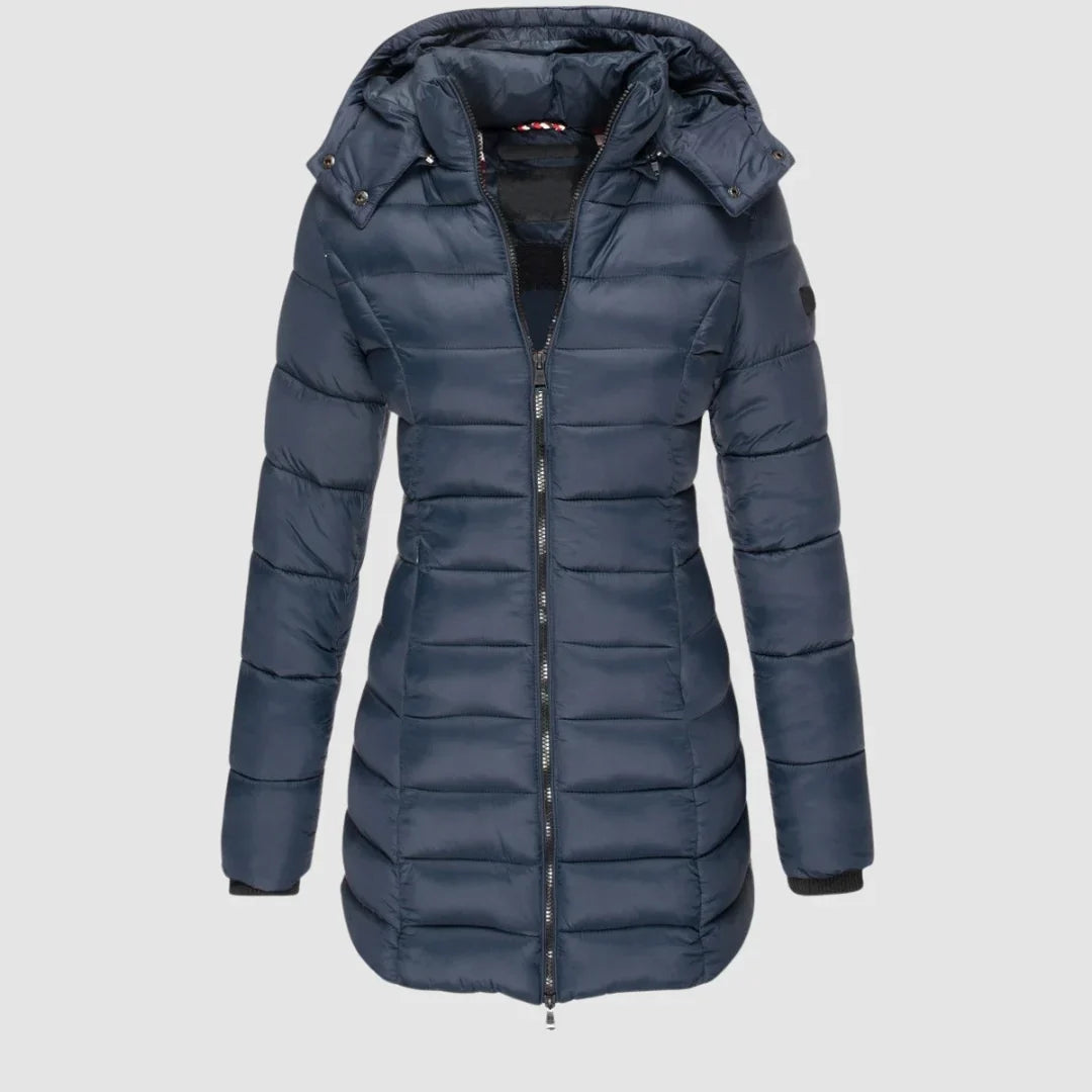 Kimberly | Chic Quilted Hooded Mid-Thigh Puffer Jacket