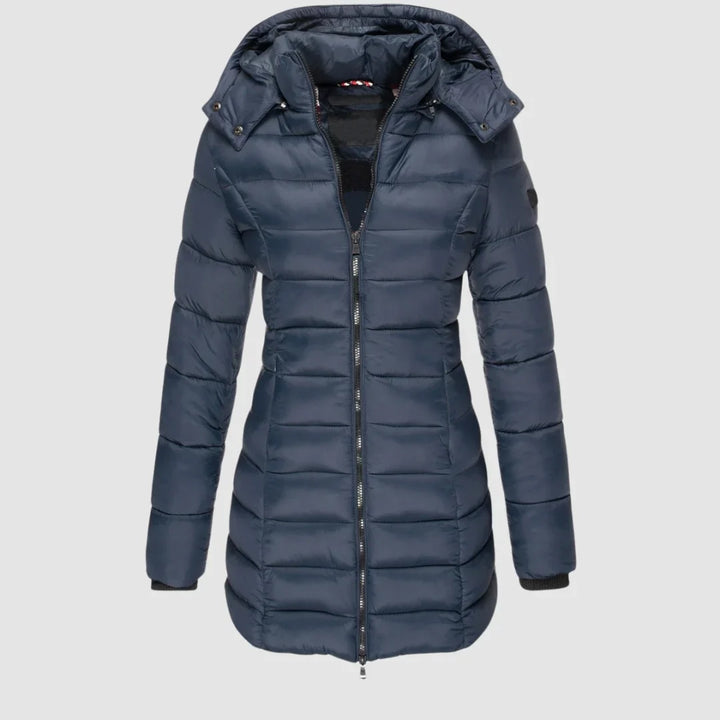 Kimberly | Chic Quilted Hooded Mid-Thigh Puffer Jacket