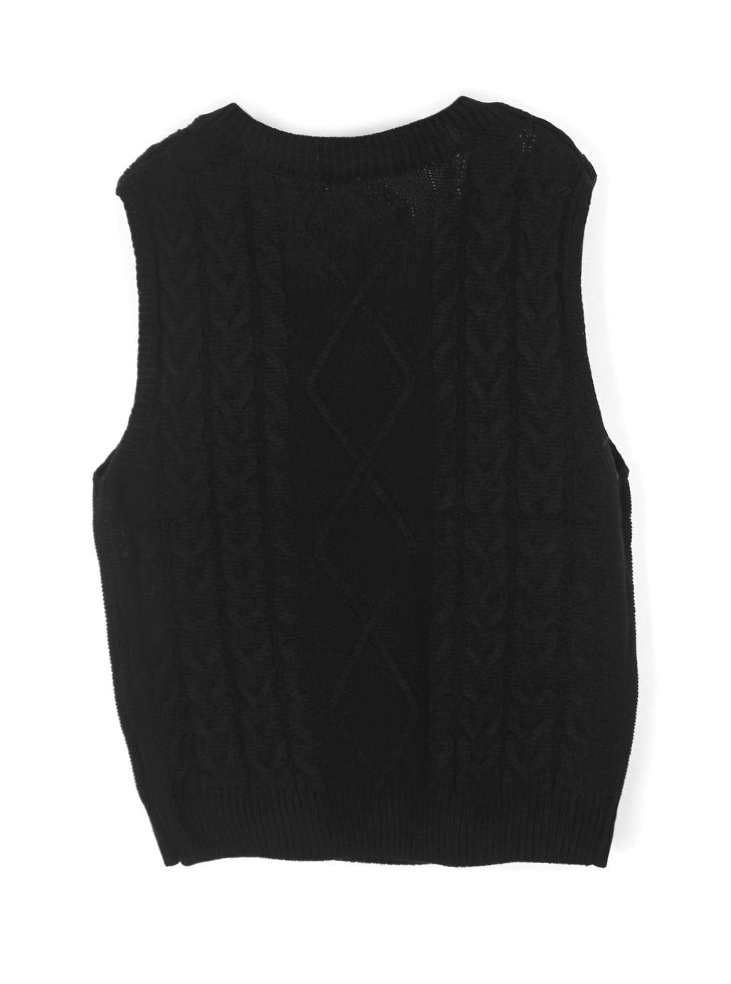 Kimberly | Cozy Oversized Cable Knit V-Neck Sweater Vest