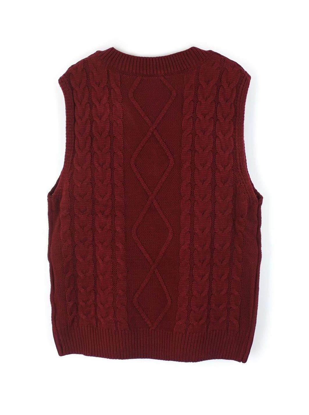 Kimberly | Cozy Oversized Cable Knit V-Neck Sweater Vest