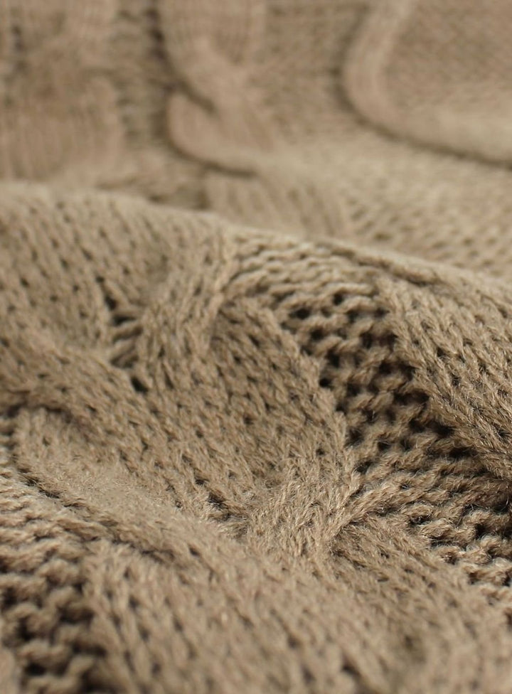 Kimberly | Cozy Oversized Cable Knit V-Neck Sweater Vest