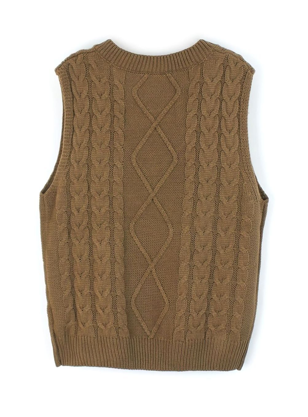 Kimberly | Cozy Oversized Cable Knit V-Neck Sweater Vest