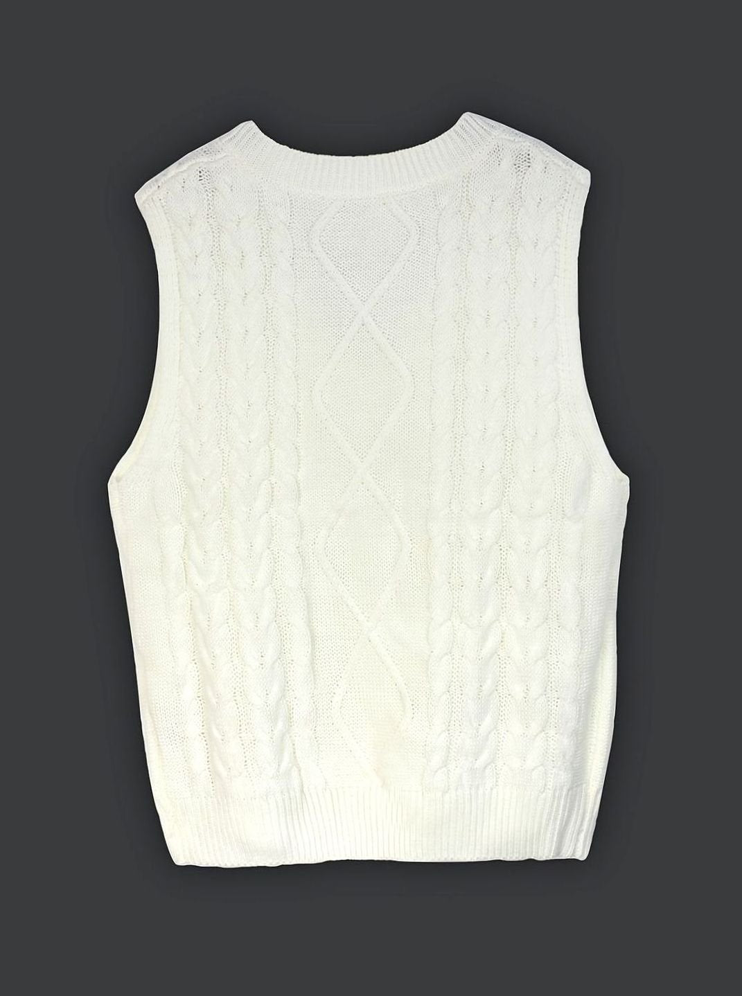 Kimberly | Cozy Oversized Cable Knit V-Neck Sweater Vest