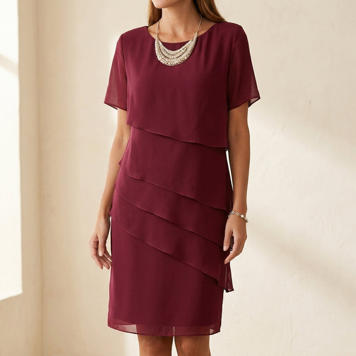 Kimberly | Cozy Tiered Fall Wedding Guest Midi Dress