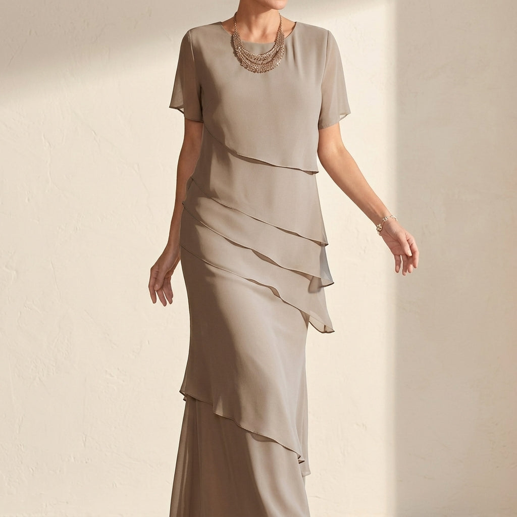 Kimberly | Cozy Tiered Fall Wedding Guest Midi Dress