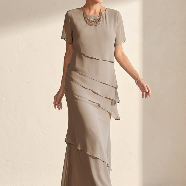 Kimberly | Cozy Tiered Fall Wedding Guest Midi Dress