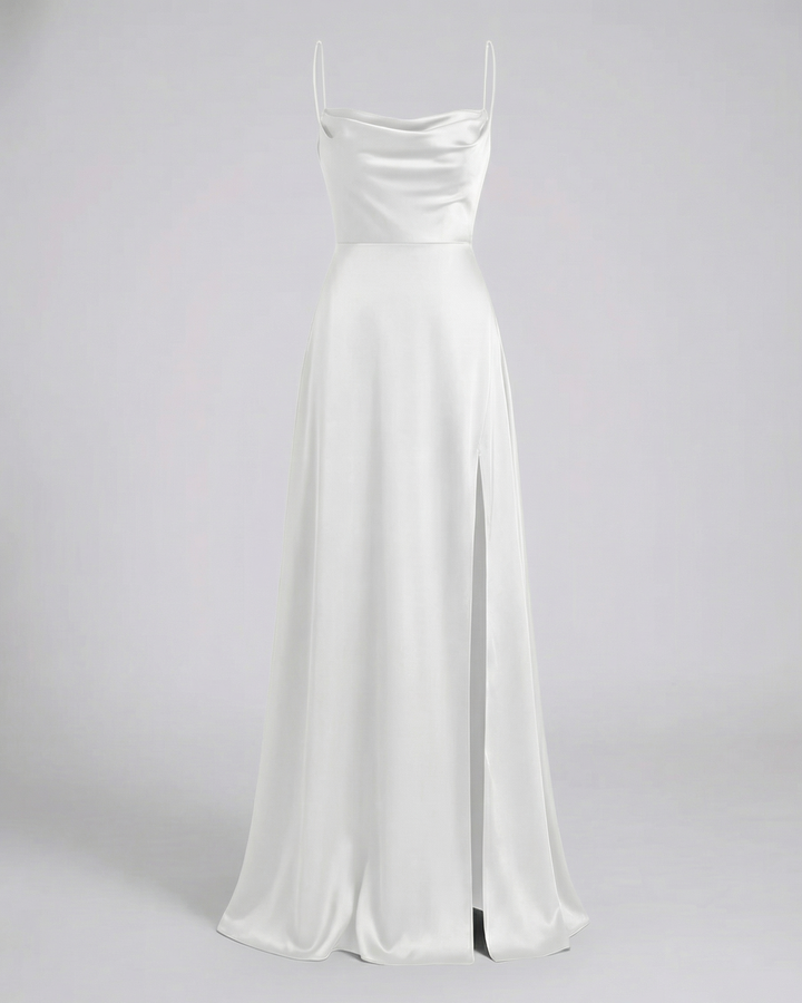 Kimberly | Timeless Cowl Neck Fall Wedding Guest Maxi Dress