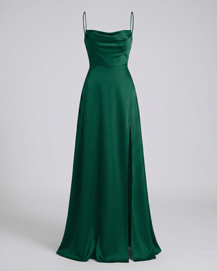 Kimberly | Timeless Cowl Neck Fall Wedding Guest Maxi Dress
