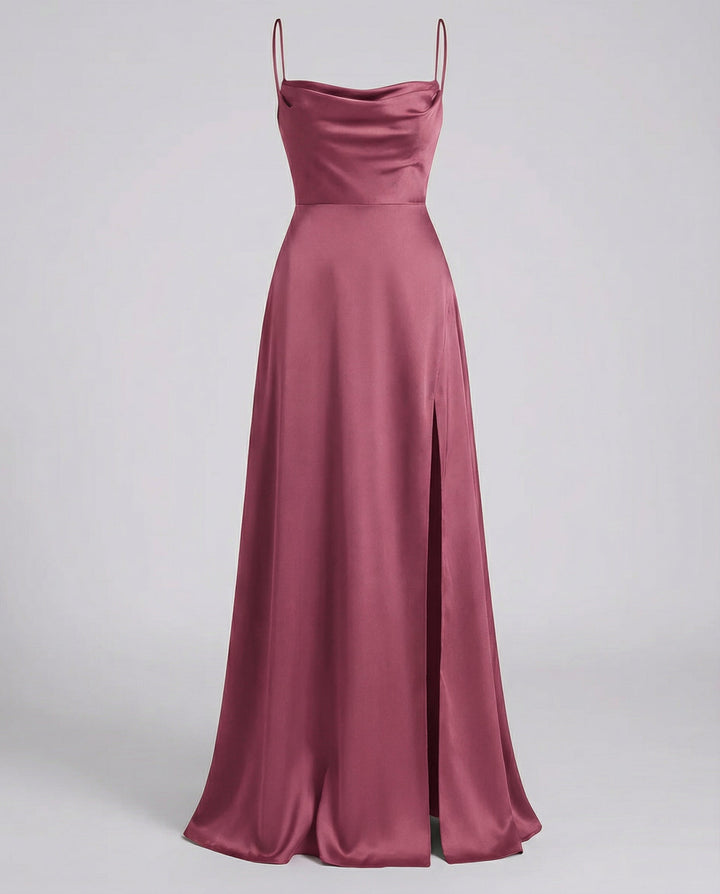 Kimberly | Timeless Cowl Neck Fall Wedding Guest Maxi Dress