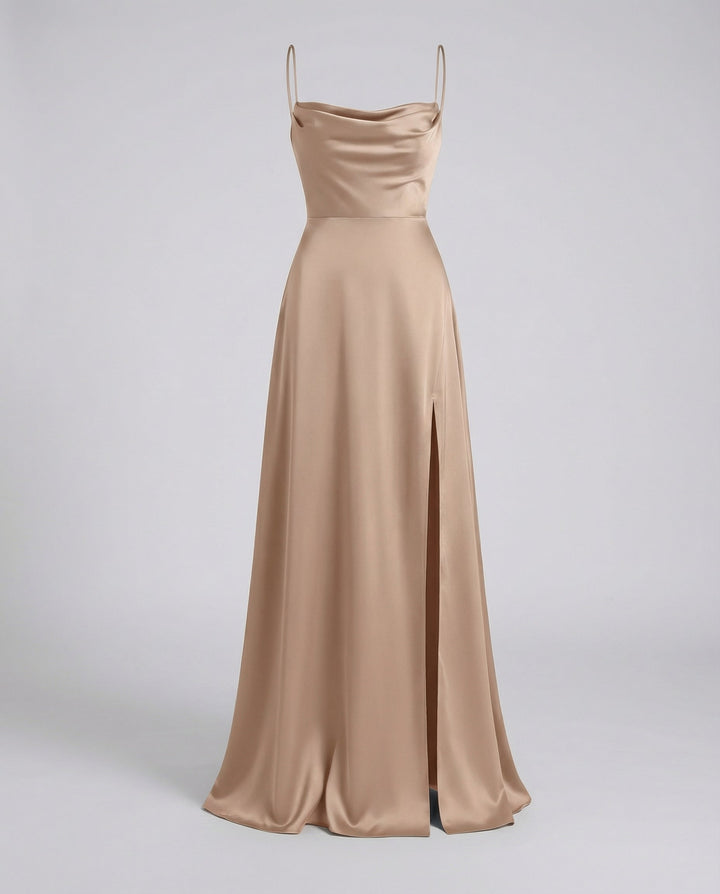 Kimberly | Timeless Cowl Neck Fall Wedding Guest Maxi Dress