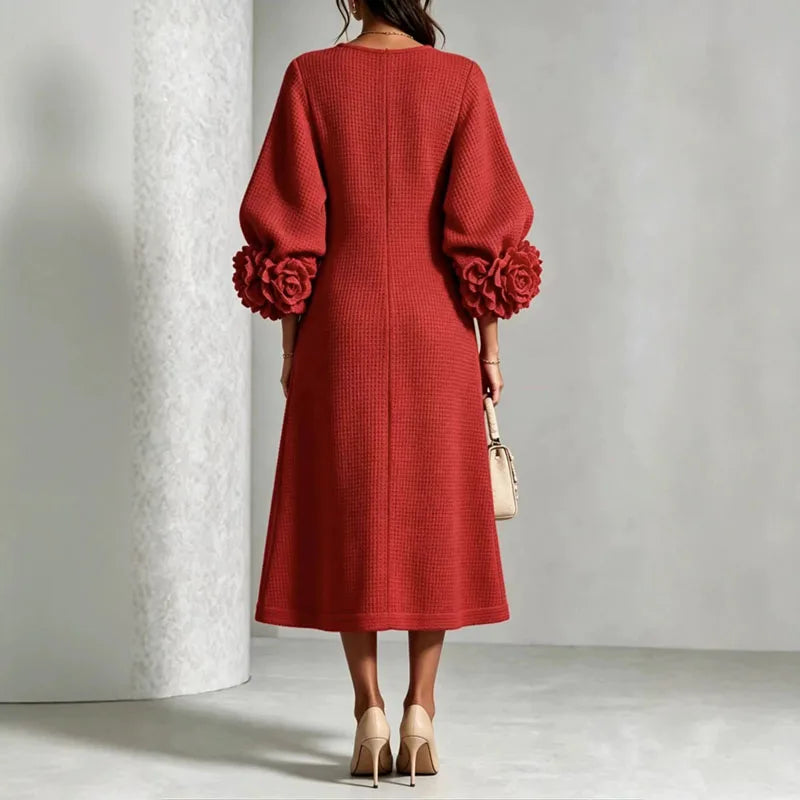 Kimberly | Timeless Waffle Knit Button Front Sweater Dress