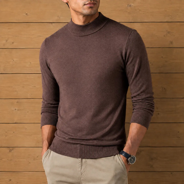 Kyle | Effortless Long Sleeve Mock Turtleneck Sweater