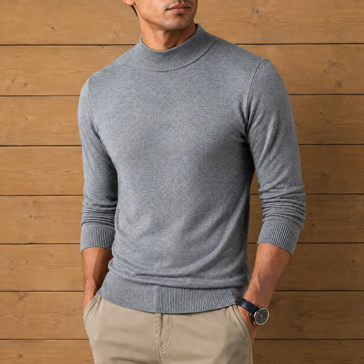 Kyle | Effortless Long Sleeve Mock Turtleneck Sweater