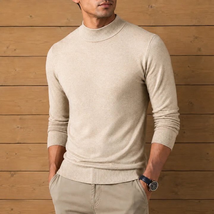 Kyle | Effortless Long Sleeve Mock Turtleneck Sweater