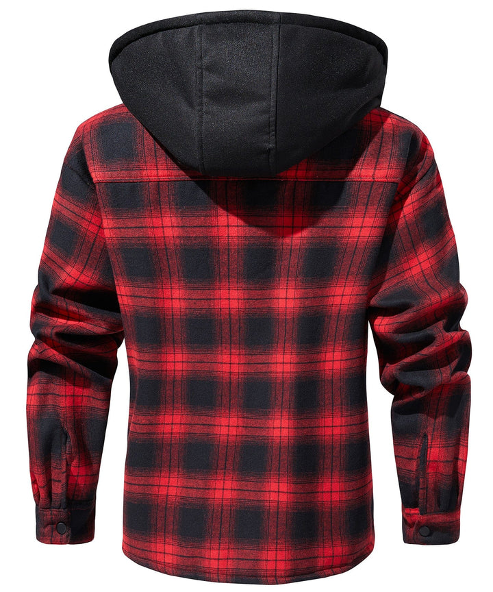 Larry | Classic Sherpa-Lined Hooded Plaid Flannel Jacket