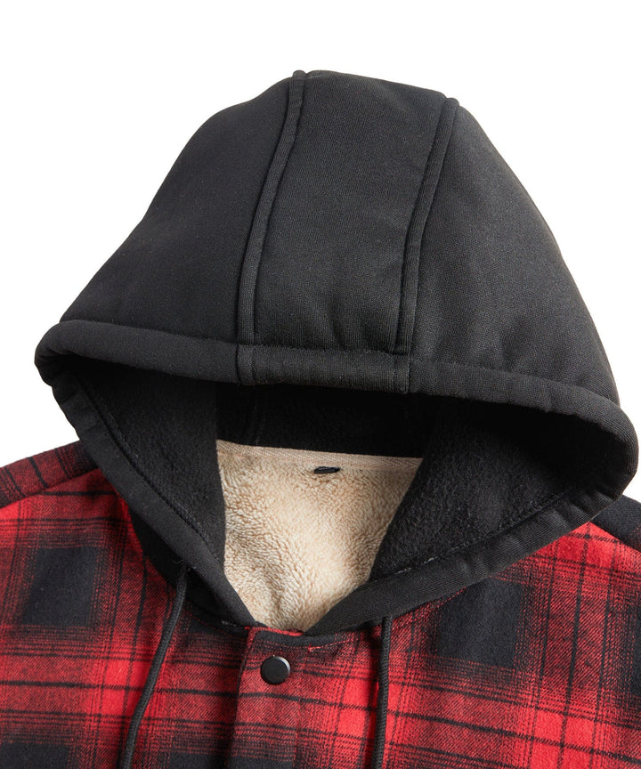 Larry | Classic Sherpa-Lined Hooded Plaid Flannel Jacket