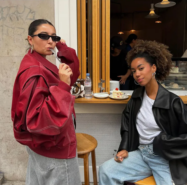 Lauren | Elegant Oversized Bomber Jacket with Ribbed Cuffs