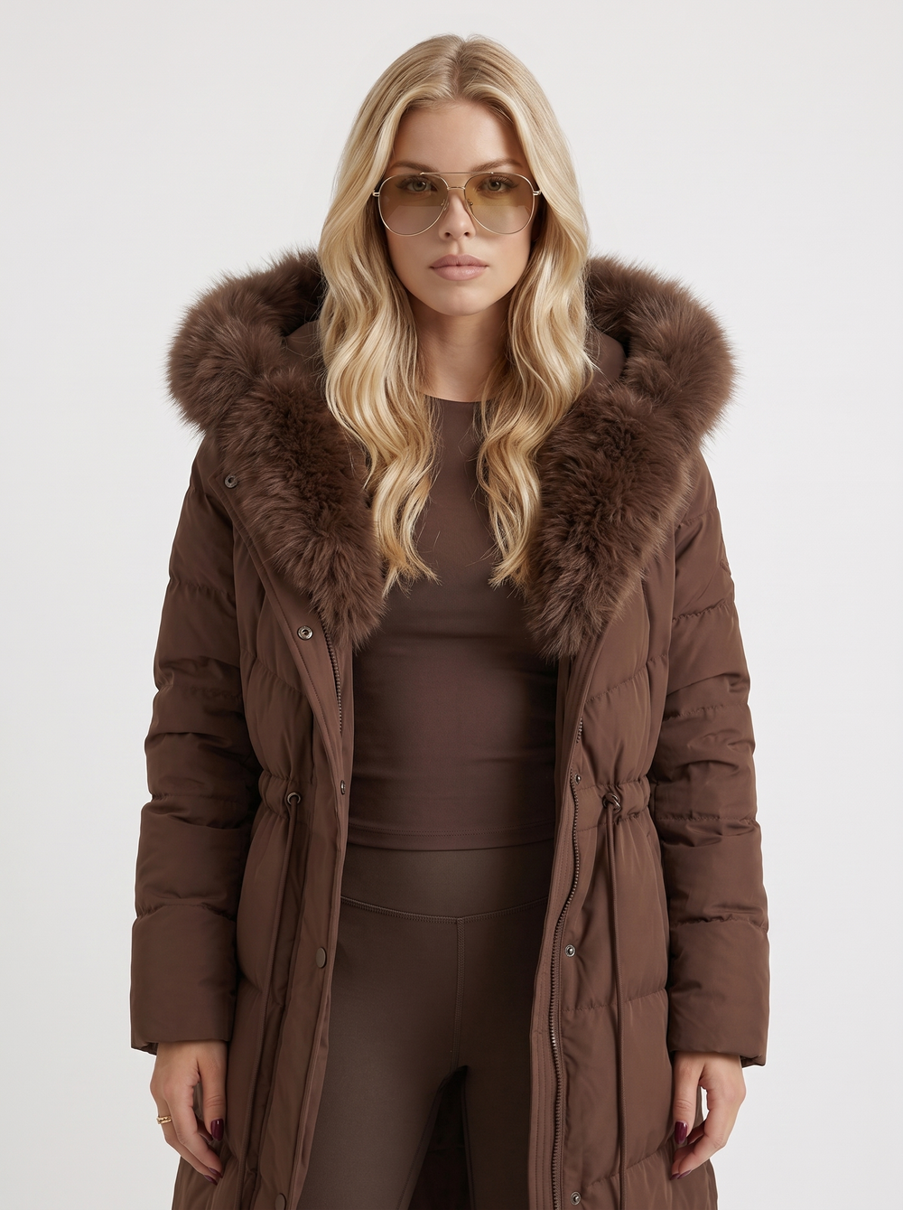 Lauren | Long Hooded Quilted Winter Puffer Jacket