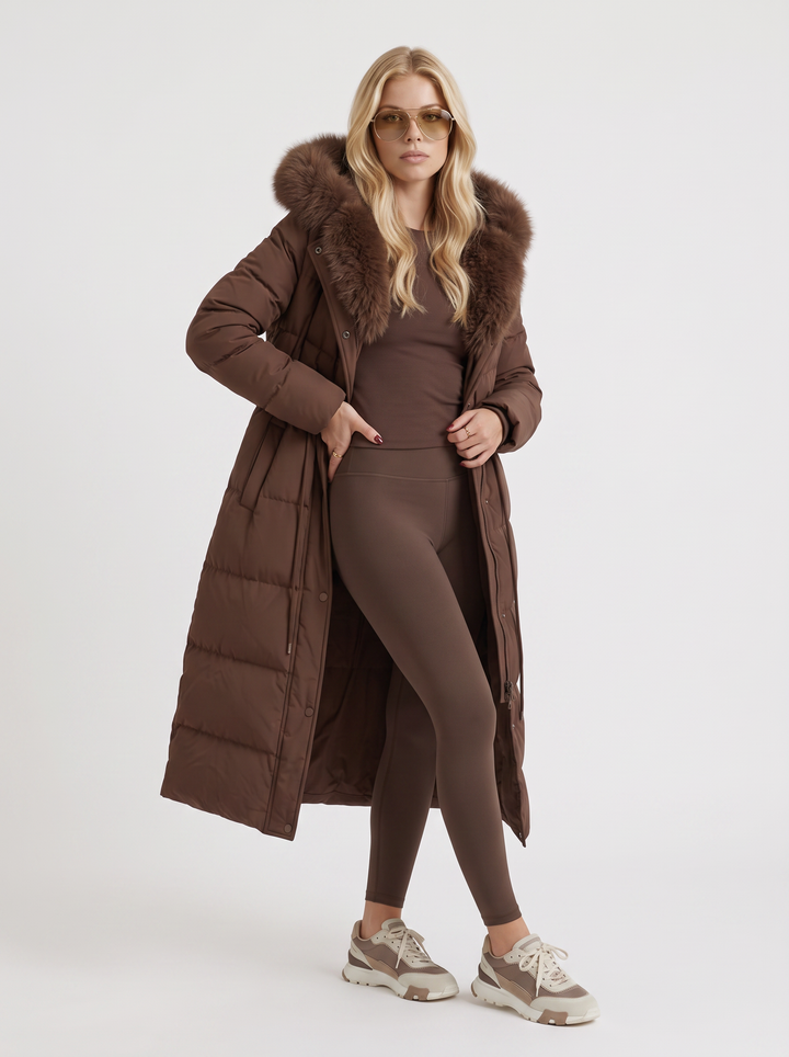 Lauren | Long Hooded Quilted Winter Puffer Jacket