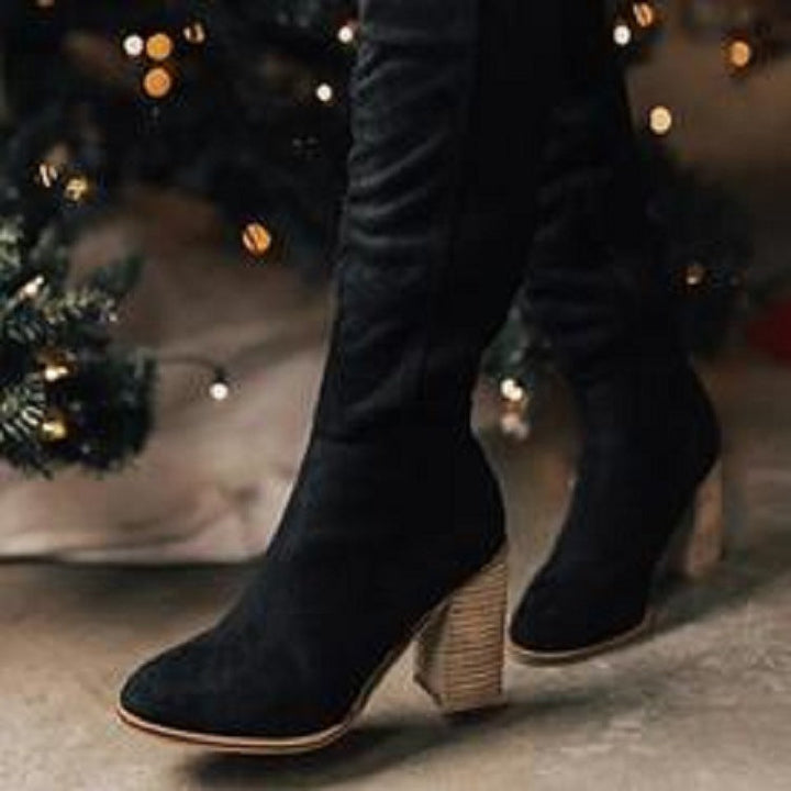 Lauren | Sophisticated Block Heel Knee High Boots