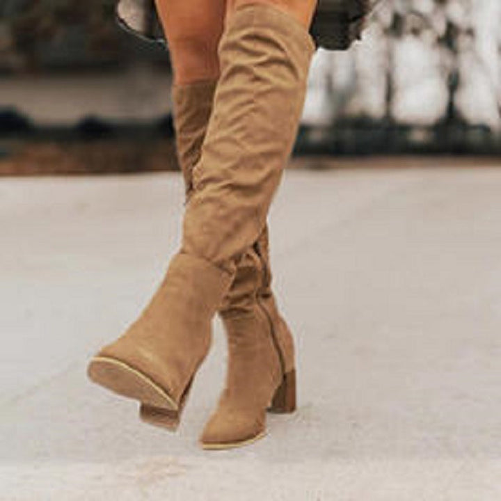 Lauren | Sophisticated Block Heel Knee High Boots