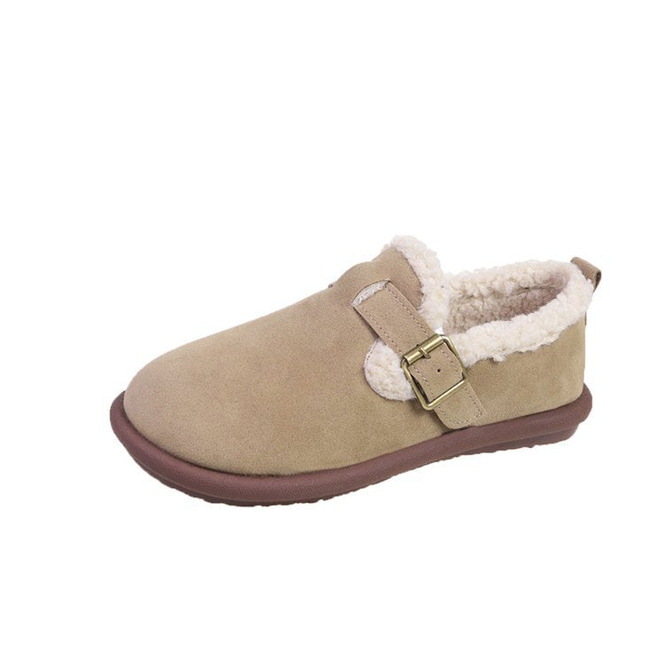 Lauren | Sophisticated Fleece Lined Buckle Strap Slippers