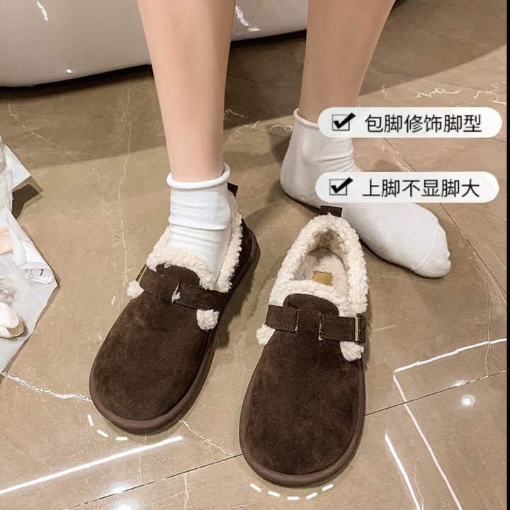 Lauren | Sophisticated Fleece Lined Buckle Strap Slippers