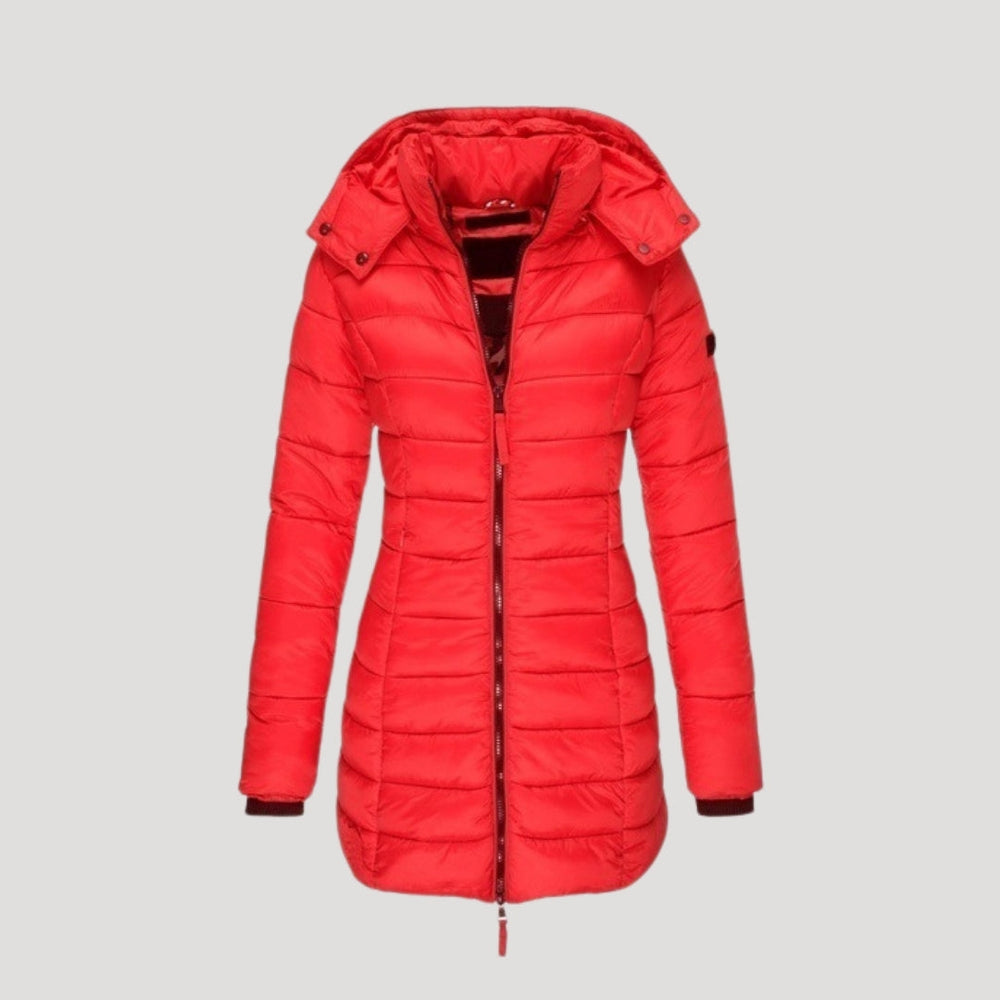 Lauren | Sophisticated Hooded Long Puffer Jacket