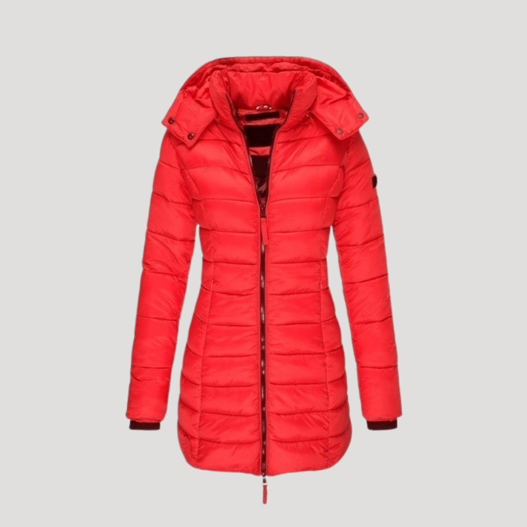Lauren | Sophisticated Hooded Long Puffer Jacket