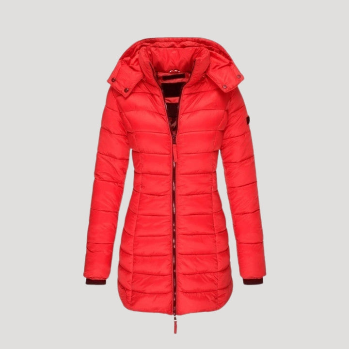 Lauren | Sophisticated Hooded Long Puffer Jacket