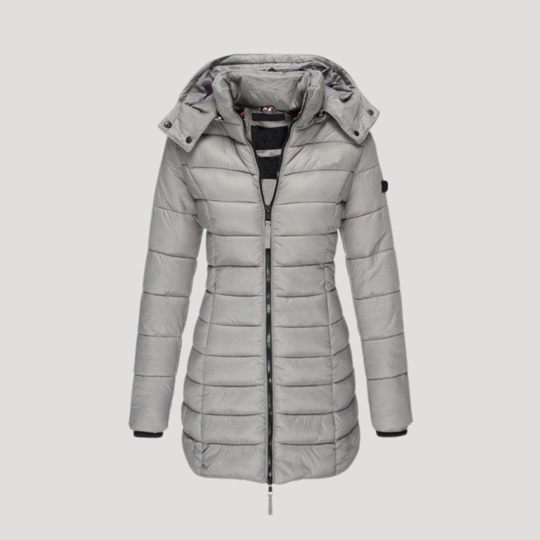 Lauren | Sophisticated Hooded Long Puffer Jacket