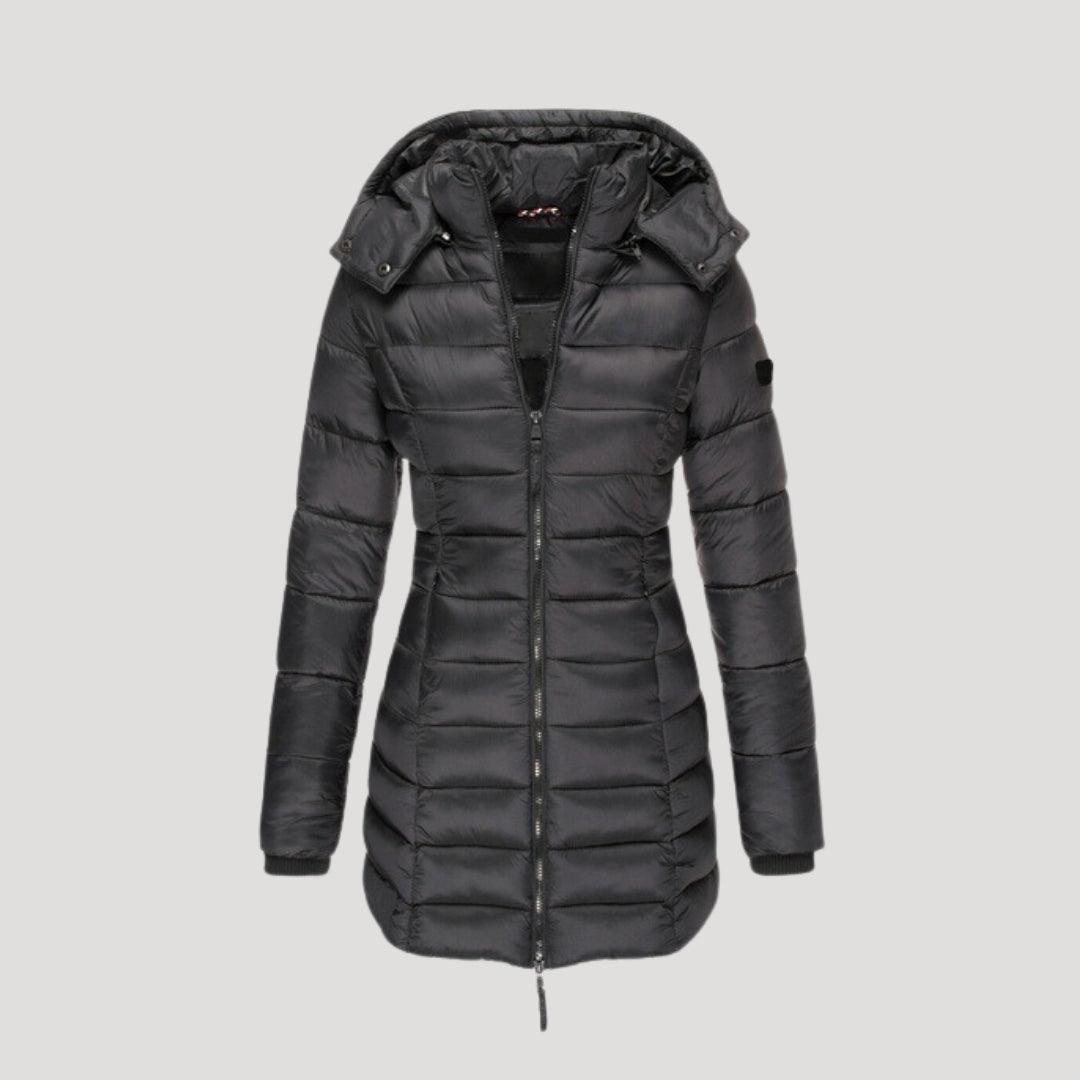 Lauren | Sophisticated Hooded Long Puffer Jacket
